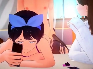 3D Hentai Schoolgirl Classroom Sex – Yandere Threesome Creampie and Condom Play