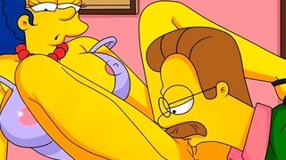 The Simpsons Cartoon Porn – Wife Swap Hentai with Marge and Ned Flanders