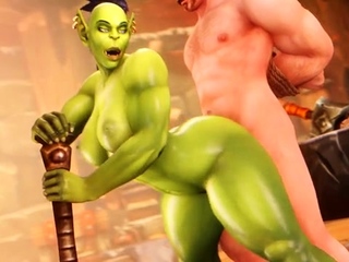 World Of Warcraft Orc Barbarian Girl Fucked In The Tavern 3D Hentai